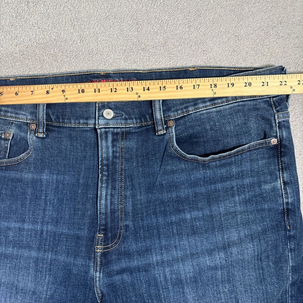 Lucky Brand Jeans Men’s Size 44x31 Athletic Fit Whiskers Grunge Skate Blue Denim - Picture 5 of 16